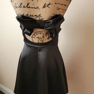Satin strapless dress